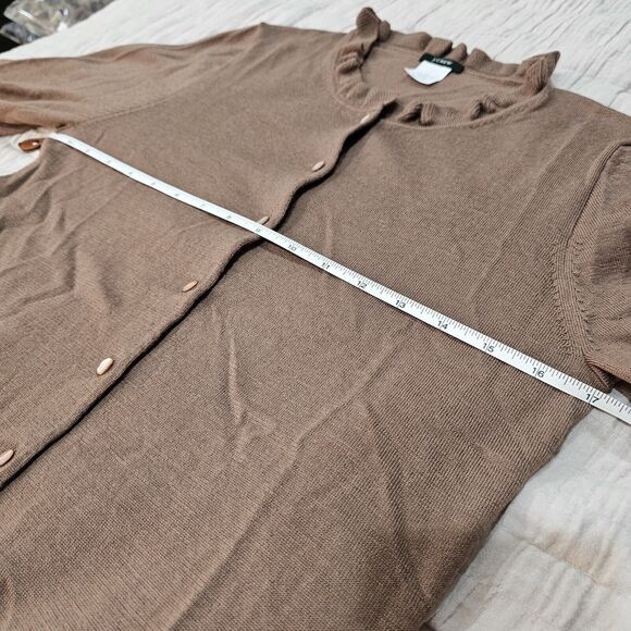 J. Crew Factory Merino Brown Cardigan - Picture 4 of 5
